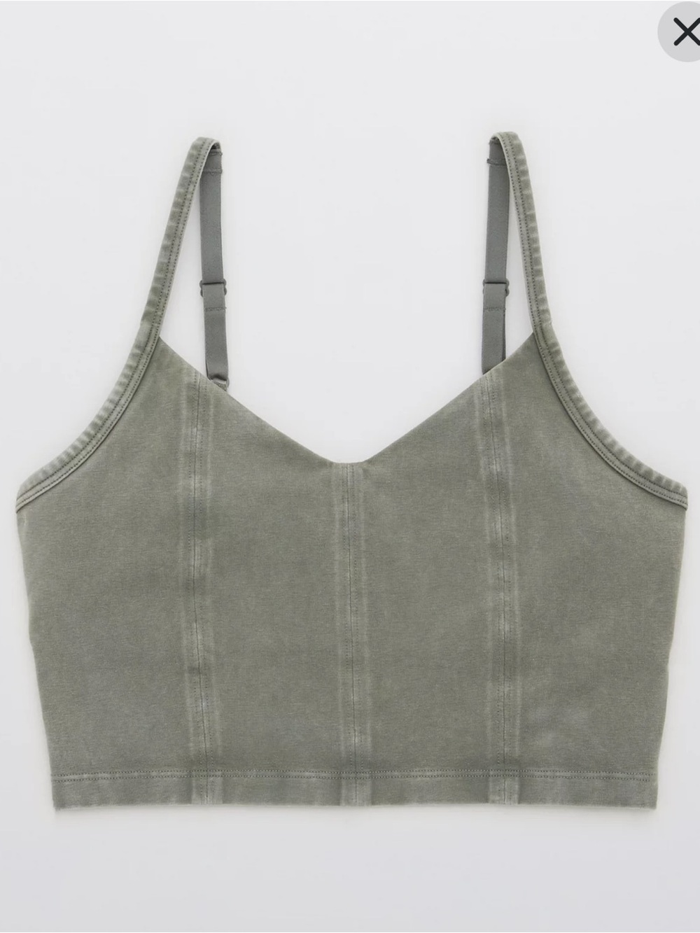 Offline By Aerie OG Corset Green Sports Bra